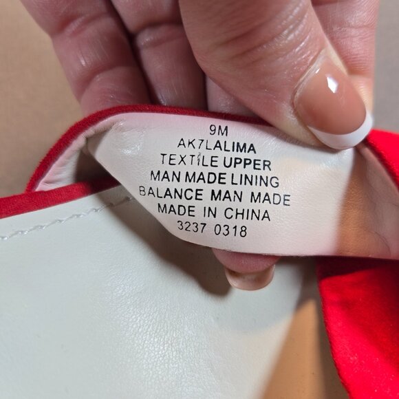 Anne Klein Red Suede Platform Block Heel Sandals Size 9 - Picture 12 of 12